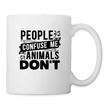 Les gens me confondent Officier des animaux Agent des animaux - Mug blanc - blanc - Droite