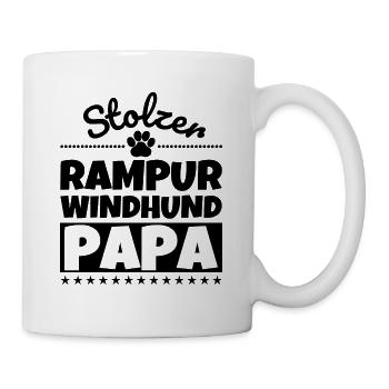 Rampur-Windhund lustig Herrchen Hund - Tasse - Weiß - Rechts