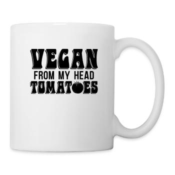 Vegan From My Head Veganism Vegetarian Vegan Lover - Mug - white - Right
