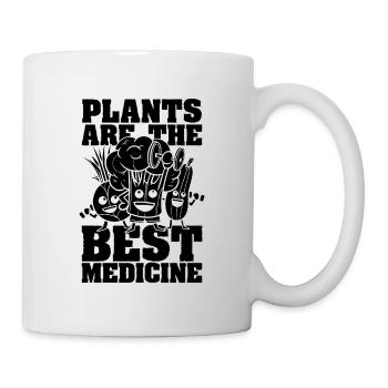 Plants Are The Best Veganism No Meat Vegan Lover - Tasse - Weiß - Rechts
