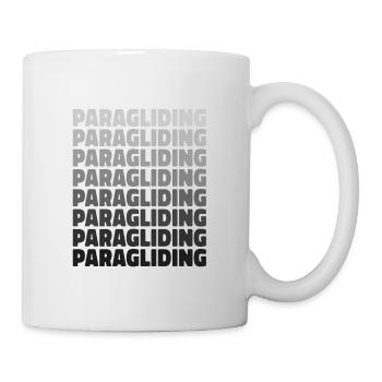 Retro Graphic Paragliding Paraglider Parachute Sky - Tasse - Weiß - Rechts