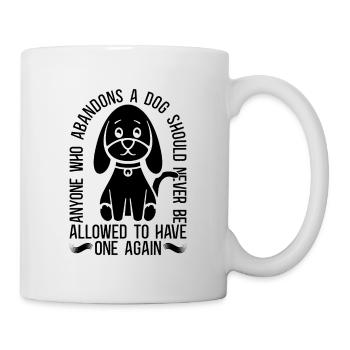 Anyone Who Abandons Pets Adopt Rescue Animal Lover - Tasse - Weiß - Rechts
