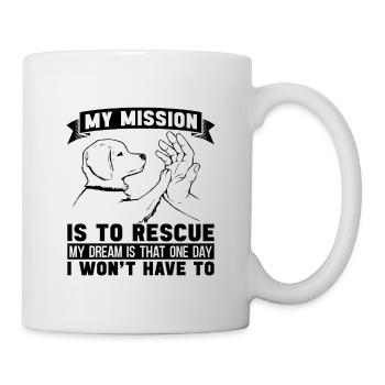 My Mission Is To Abandoned Pets Adopt Animal Lover - Mug - white - Right