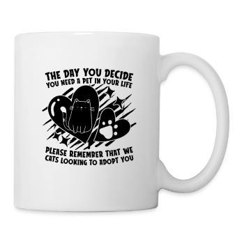 The Day You Abandoned Pets Homeless Animal Lover - Mug - white - Right