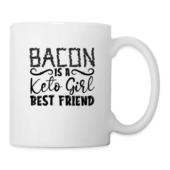 Bacon Is A Keto Girl's Ketogenic Diet Ketosis Keto - Mug - white - Right