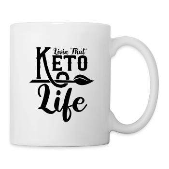 Livin That Ketogenic Diet Healthy Food Keto Lover - Mug - white - Right