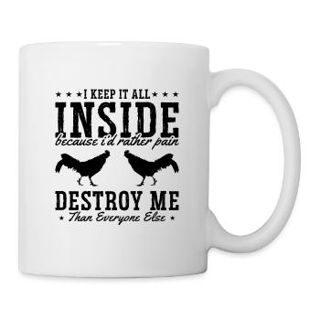 I Keep It All Inside Cock Farm Animals Cock Lover - Mug - white - Right