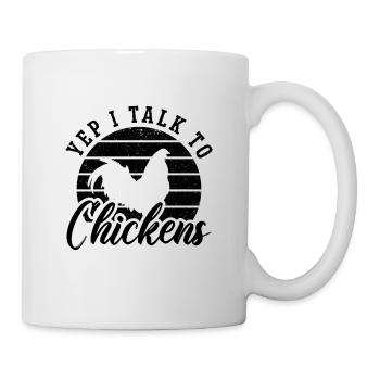 Yep I Talk Cock Retro Backyard Chicken Cock Lover - Mug blanc - blanc - Droite