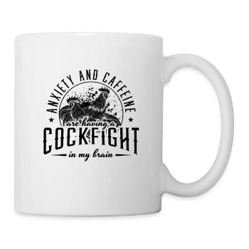 Anxiety And Caffeine Are Cock Roosters Cock Lover - Mug - white - Right