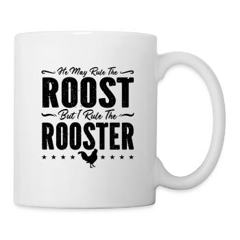 Il peut régner sur le perchoir Cock Farm Animaux Cock Lover - Mug blanc - blanc - Droite