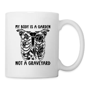 Mon corps est un amoureux du régime végétalien sans viande à base de plantes - Mug blanc - blanc - Droite