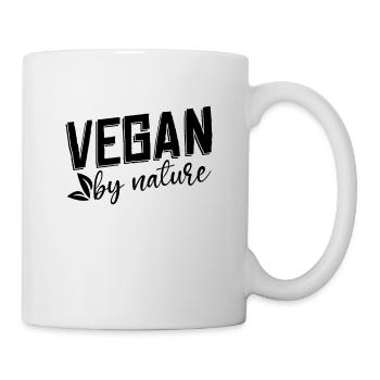 Vegan By Nature aime les amateurs de régime végétalien à base de plantes - Mug blanc - blanc - Droite