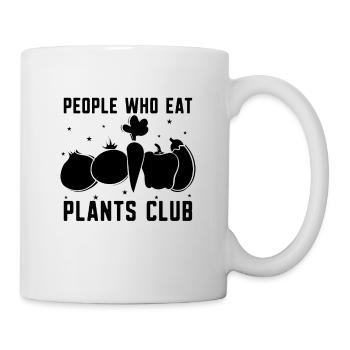 Les personnes qui mangent des plantes Amoureux du régime végétalien sans viande - Mug blanc - blanc - Droite