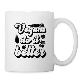 Les végétaliens le font à base de plantes Amateur de régime végétalien sans viande - Mug blanc - blanc - Droite