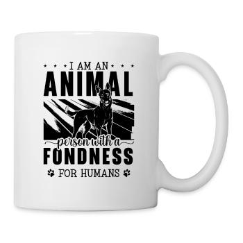 I Am An Animal Person Adopt Foster Animal Worker - Tasse - Weiß - Rechts