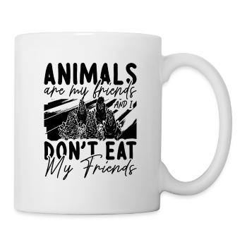 Animals Are My Friends Foster Parent Animal Worker - Mug - white - Right