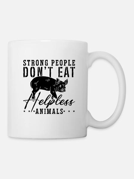 Strong People Don't Animal Rescue Animal Worker - Tasse - Weiß