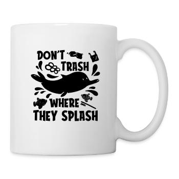 Don't Trash Where Loves Wildlife Conservationists - Mug - white - Right