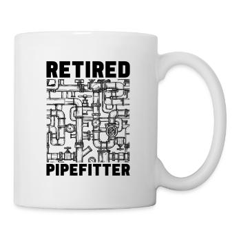 Retired Pipefitter Pipe Wrench Laborer Pipefitters - Mug - white - Right