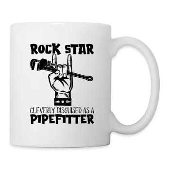 Pipefitter Rock Star Cleverly Laborer Pipefitters - Mug - white - Right
