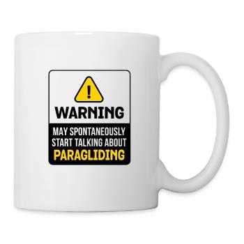 Warning May Spontaneously Start Talking About Para - Tasse - Weiß - Rechts