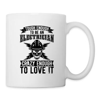 Tough Enough To Be Repair Worker Tools Electrician - Mug - white - Right