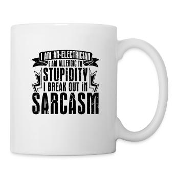 I Am An Electrician I Am Repair Worker Electrician - Tasse - Weiß - Rechts