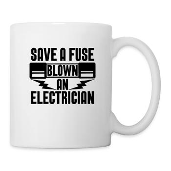 Save A Fuse Electronics Repair Tools Electrician - Tasse - Weiß - Rechts