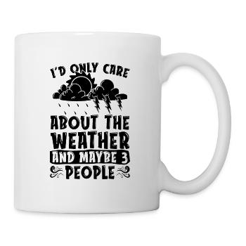 Je ne me soucierais que des prévisions météorologiques météo - Mug blanc - blanc - Droite