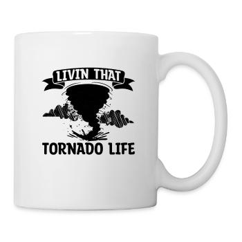Living That Tornado Life Hurricane Tornado Chaser - Mug - white - Right