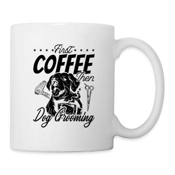 Premier café puis toiletteur pour animaux de compagnie salon toiletteur - Mug blanc - blanc - Droite