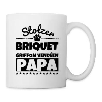 Briquet Griffon Vendéen lustig Herrchen Hund - Tasse - Weiß - Rechts