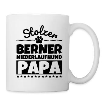 Berner Niederlaufhund lustig Herrchen Hund - Tasse - Weiß - Rechts