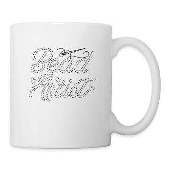 Bead Artist Beading Beadwork Jewelry Making Beader - Mug - white - Right