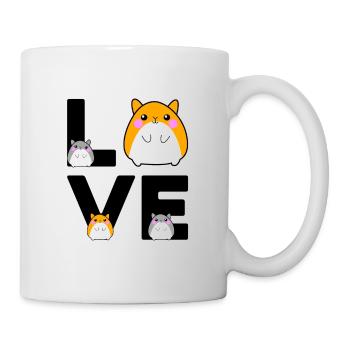 Love Graphic Hamster Pet Owner Animal Lover Rodent - Tasse - Weiß - Rechts