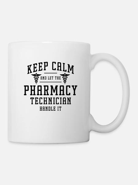 Restez calme et soins de santé pharmacie tech pharmacien - Mug blanc - blanc