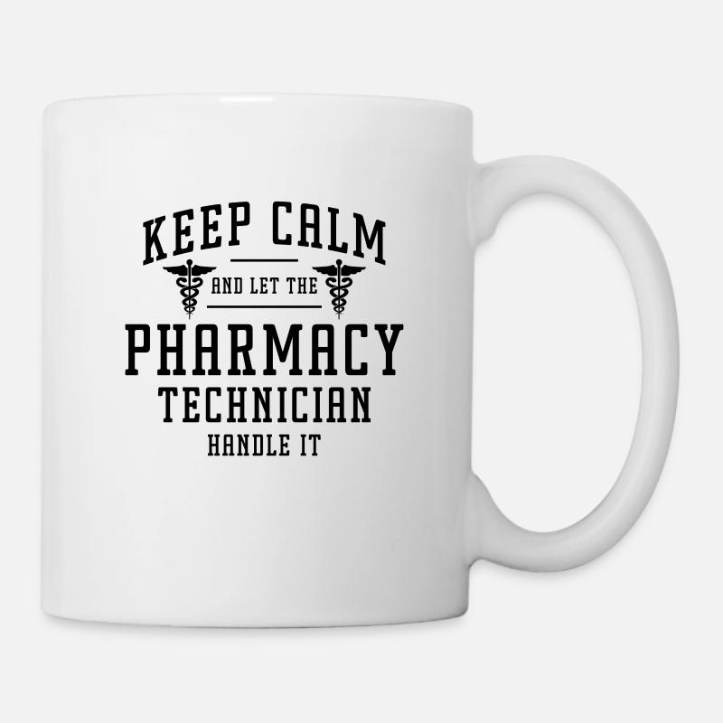 Restez calme et soins de santé pharmacie tech pharmacien - Mug blanc - blanc
