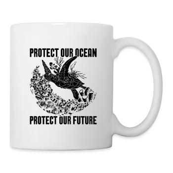 Protect Our Ocean Underwater Sea Marine Biologist - Mug - white - Right