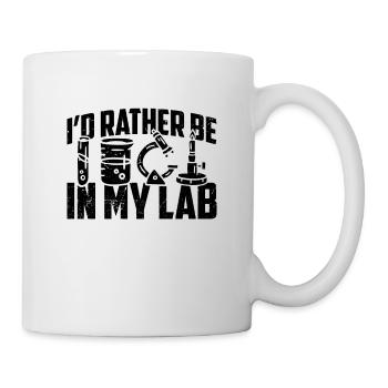 Je préférerais être scientifique de laboratoire, technicien de laboratoire - Mug blanc - blanc - Droite