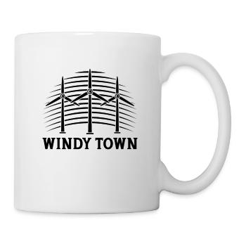 Windy Town Windmill Electricity Turbine Technician - Tasse - Weiß - Rechts