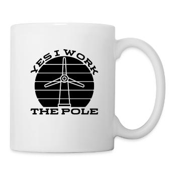 Yes I Work The Retro Windmill Turbine Technician - Mug - white - Right