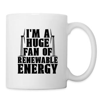 Je suis un grand fan de technicien en turbine d’énergie verte - Mug blanc - blanc - Droite