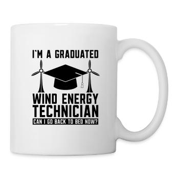 I'm A Graduated Wind Renewable Turbine Technician - Tasse - Weiß - Rechts