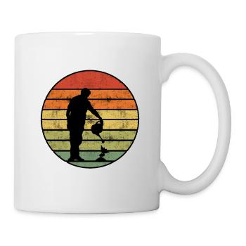 Retro Graphic Gardener Horticulturist Gardening La - Tasse - Weiß - Rechts