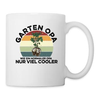 Garten Opa Wie Ein Normaler Opa Nur Cooler Gärtner - Tasse - Weiß - Rechts