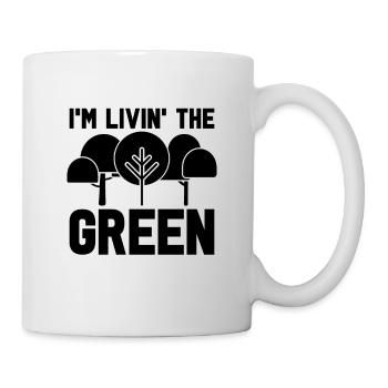 Je suis Livin' The Green Environment Climate Activist - Mug blanc - blanc - Droite