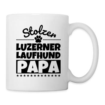 Luzerner Laufhund lustig Herrchen Hund - Tasse - Weiß - Rechts
