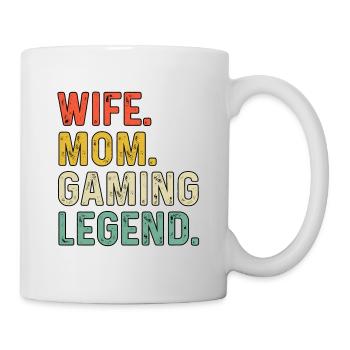 Wife Mom Gaming Legend Video Game Player Gaming Ga - Tasse - Weiß - Rechts