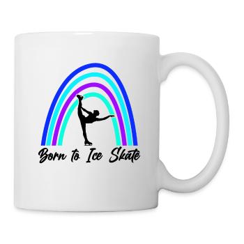 Born To Ice Skate Ice Skating Figure Skates Ice Sk - Tasse - Weiß - Rechts