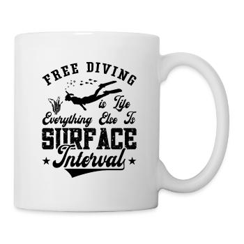 Apnée Freediver Freediving Sea Idée cadeau - Mug blanc - blanc - Droite